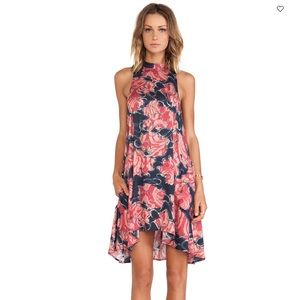 Revolve Halter Neck Floral Mini Dress